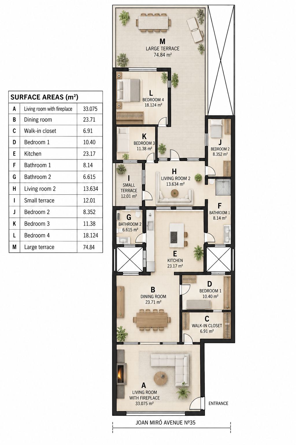 030926 - Ático Gomila/El Terreno 264 m² - Meerblick - Garage für 2 Fahrzeuge